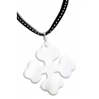 Pendentif Croix Occitane nacre blanche