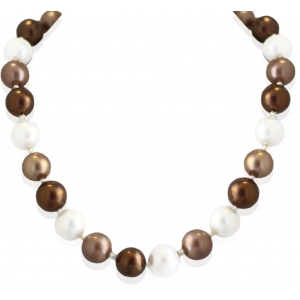 Collier perles de nacre dégradé doré élégance