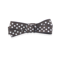 Barrette à pois marron