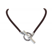 Collier cordon cuir noir