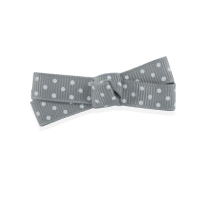 Barrette à pois gris