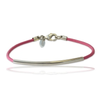 Bracelet Cuir raffiné rose