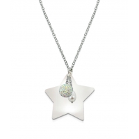 Sautoir étoile de mer blanc irisé