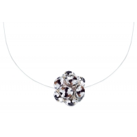 Collier star goutte strass blanc