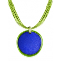 Collier Capiz duo bleu azur
