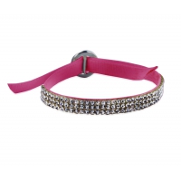 Bracelet strass star framboise