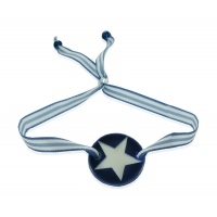 Bracelet nacre étoile nacre bleu marine