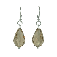 Boucles d'oreilles gouttes facettées dorées