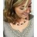 Collier Elégance blanc, marron et doré