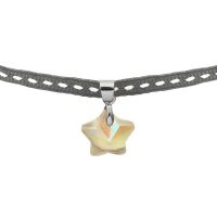 Collier étoile cristal blanc irisé