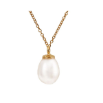 Collier pendentif une perle de culture sur chaîne dorée