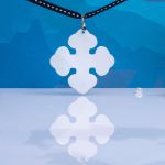 Pendentif Croix Occitane nacre blanche