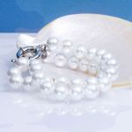 Bracelet 2 rangs perles de nacre blanche